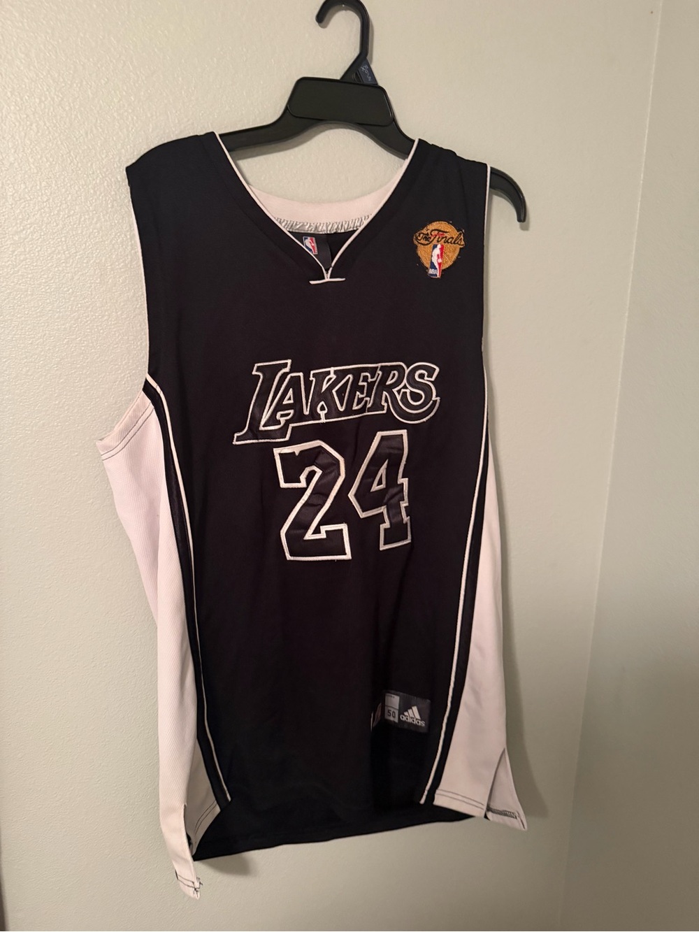 adidas Lakers #24 Black and White Jersey